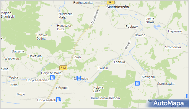 mapa Suchodębie gmina Skierbieszów, Suchodębie gmina Skierbieszów na mapie Targeo