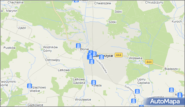 mapa Sulmierzyce powiat krotoszyński, Sulmierzyce powiat krotoszyński na mapie Targeo