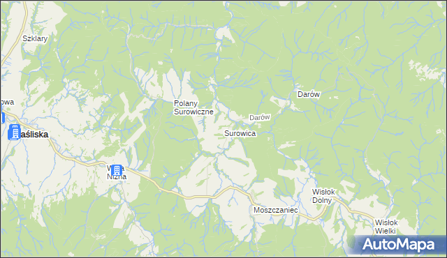 mapa Surowica, Surowica na mapie Targeo