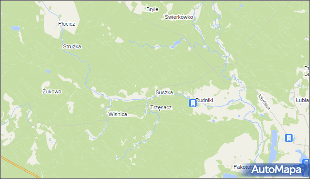 mapa Suszka gmina Przechlewo, Suszka gmina Przechlewo na mapie Targeo