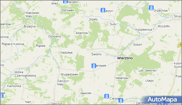 mapa Świdno gmina Wierzbno, Świdno gmina Wierzbno na mapie Targeo