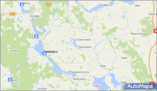 mapa Świdrówko, Świdrówko na mapie Targeo