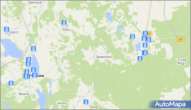 mapa Świechocin, Świechocin na mapie Targeo