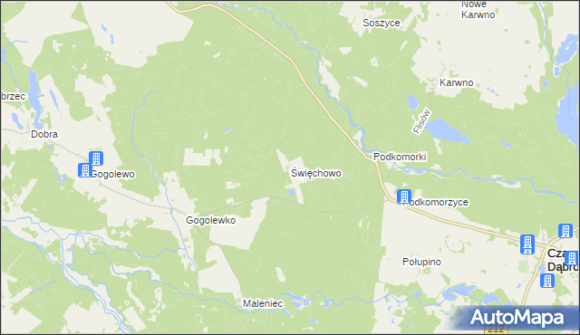 mapa Święchowo, Święchowo na mapie Targeo