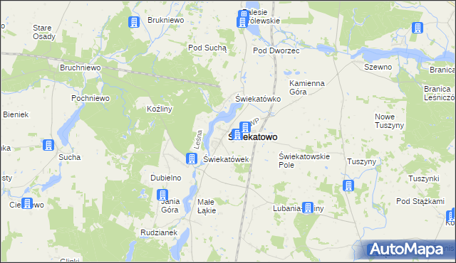 mapa Świekatowo, Świekatowo na mapie Targeo