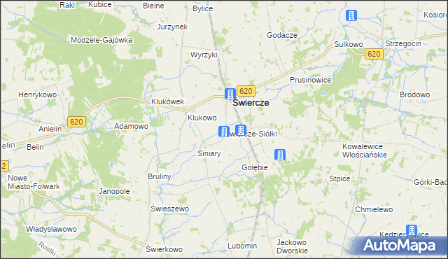 mapa Świercze-Siółki, Świercze-Siółki na mapie Targeo