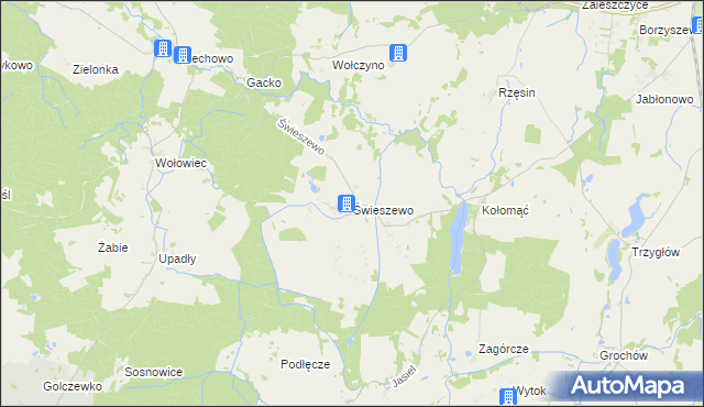 mapa Świeszewo gmina Gryfice, Świeszewo gmina Gryfice na mapie Targeo