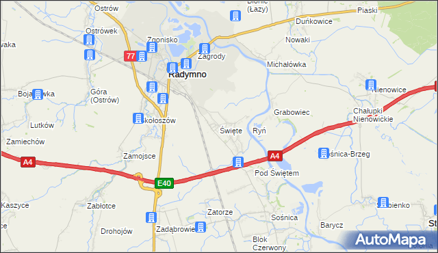 mapa Święte gmina Radymno, Święte gmina Radymno na mapie Targeo