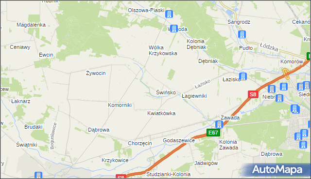 mapa Świńsko, Świńsko na mapie Targeo