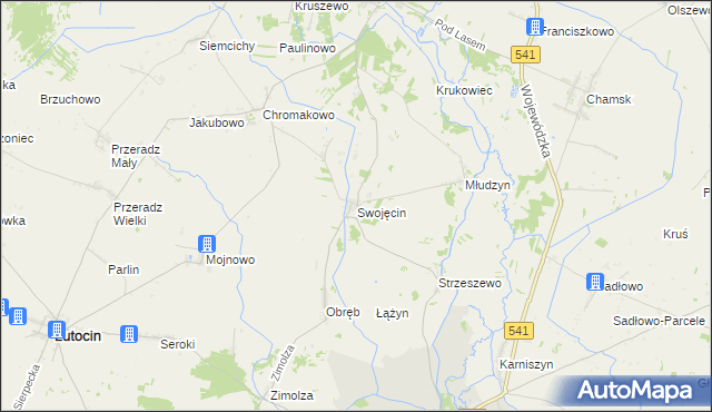 mapa Swojęcin, Swojęcin na mapie Targeo