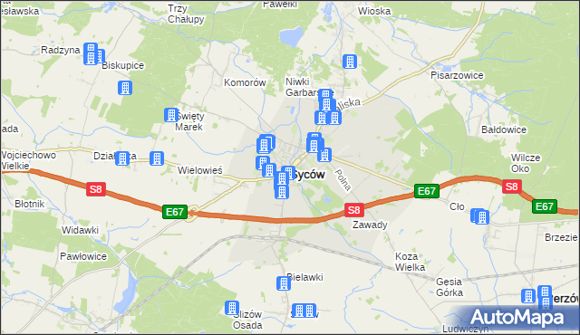 mapa Syców, Syców na mapie Targeo