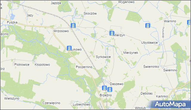 mapa Syrkowice, Syrkowice na mapie Targeo