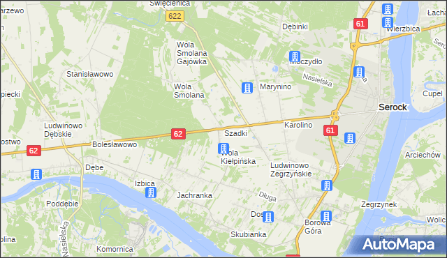 mapa Szadki, Szadki na mapie Targeo