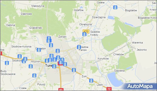 mapa Szadów Pański, Szadów Pański na mapie Targeo