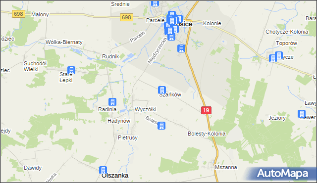 mapa Szańków, Szańków na mapie Targeo