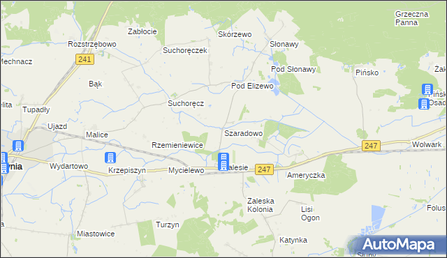 mapa Szaradowo, Szaradowo na mapie Targeo