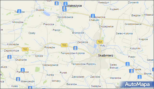 mapa Szarbia Zwierzyniecka, Szarbia Zwierzyniecka na mapie Targeo