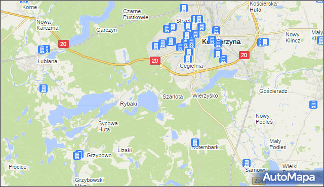 mapa Szarlota, Szarlota na mapie Targeo