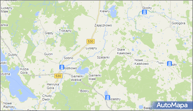 mapa Szatanki, Szatanki na mapie Targeo