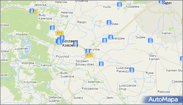 mapa Szczawin Borowy-Kolonia, Szczawin Borowy-Kolonia na mapie Targeo