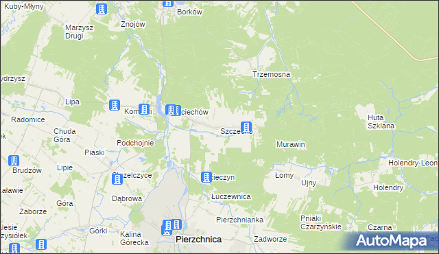 mapa Szczecno, Szczecno na mapie Targeo