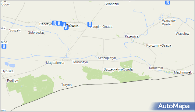 mapa Szczepiatyn, Szczepiatyn na mapie Targeo