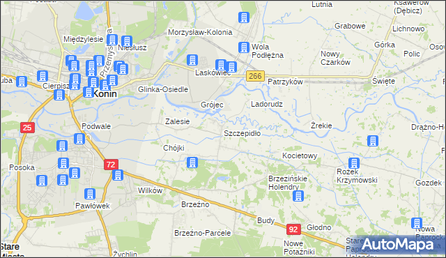 mapa Szczepidło, Szczepidło na mapie Targeo