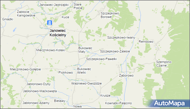 mapa Szczepkowo-Kukiełki, Szczepkowo-Kukiełki na mapie Targeo