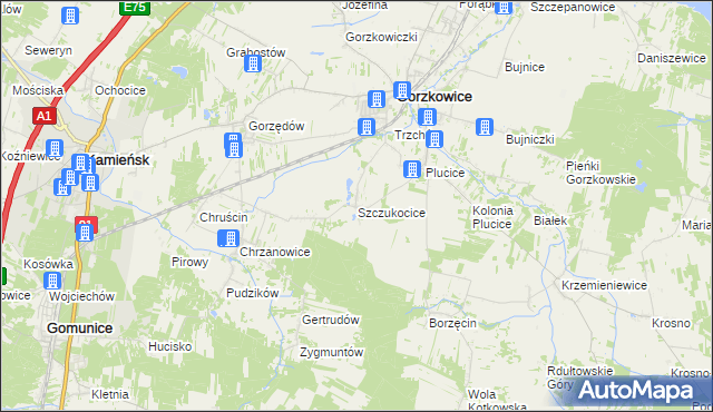 mapa Szczukocice, Szczukocice na mapie Targeo