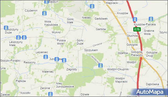 mapa Szczukwin, Szczukwin na mapie Targeo