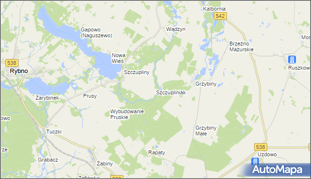 mapa Szczupliniak, Szczupliniak na mapie Targeo