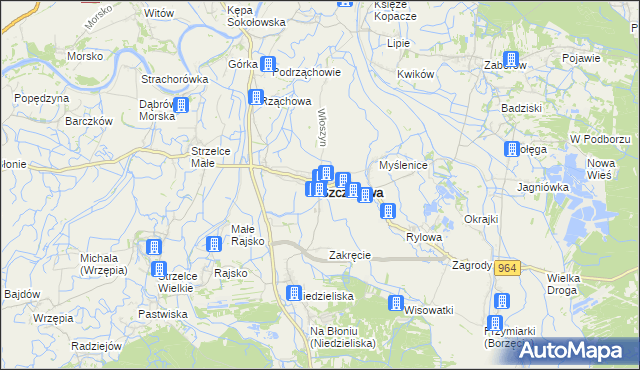 mapa Szczurowa, Szczurowa na mapie Targeo