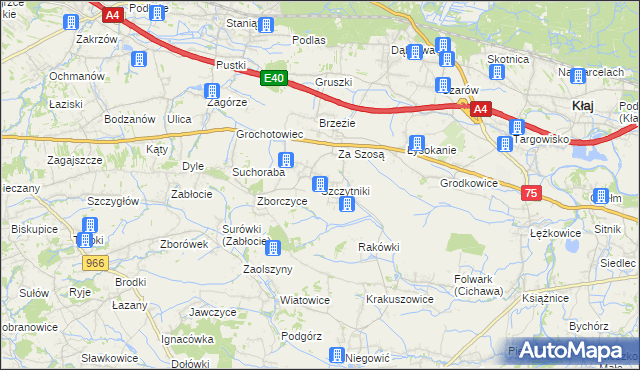 mapa Szczytniki gmina Gdów, Szczytniki gmina Gdów na mapie Targeo