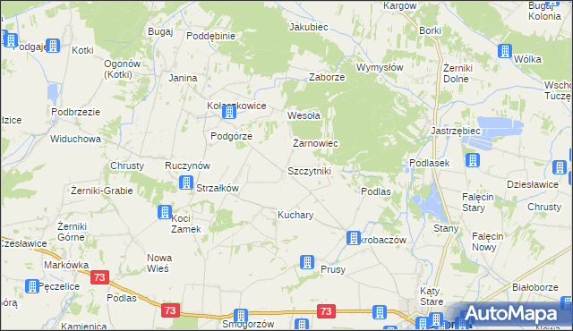 mapa Szczytniki gmina Stopnica, Szczytniki gmina Stopnica na mapie Targeo