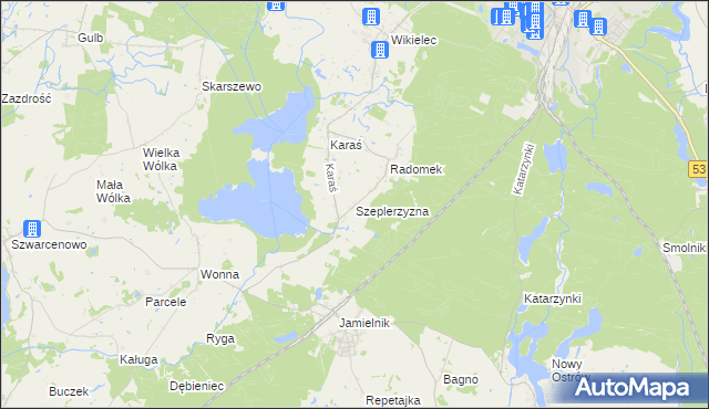 mapa Szeplerzyzna, Szeplerzyzna na mapie Targeo