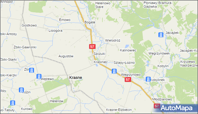 mapa Szlasy Bure, Szlasy Bure na mapie Targeo