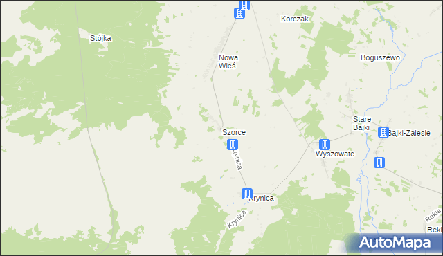 mapa Szorce, Szorce na mapie Targeo