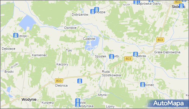 mapa Szostek, Szostek na mapie Targeo