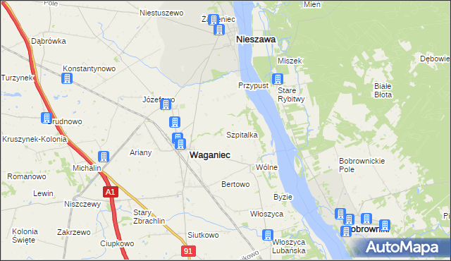 mapa Szpitalka, Szpitalka na mapie Targeo