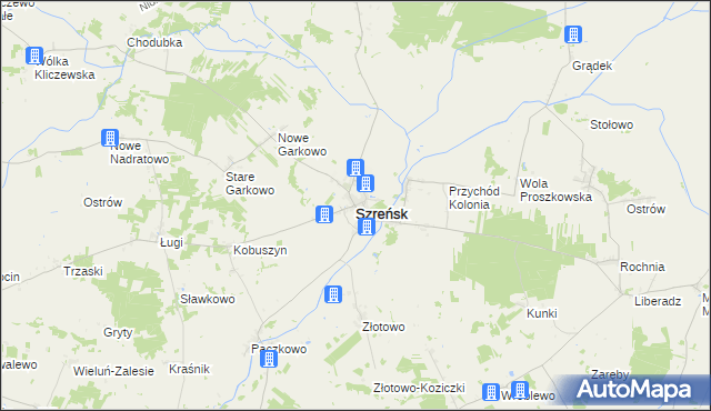 mapa Szreńsk, Szreńsk na mapie Targeo