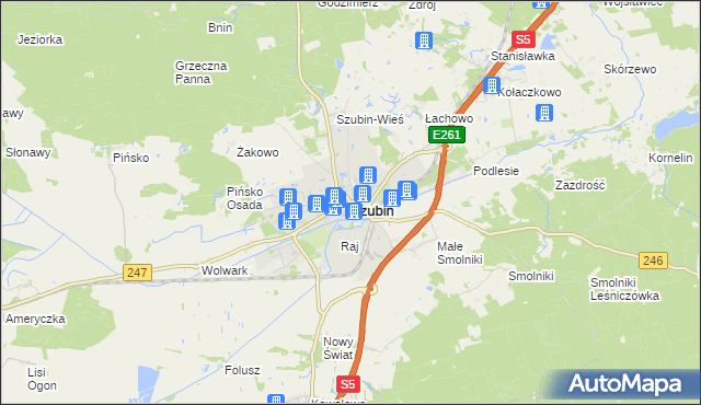 mapa Szubin, Szubin na mapie Targeo