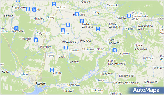 mapa Szumsko-Kolonia, Szumsko-Kolonia na mapie Targeo
