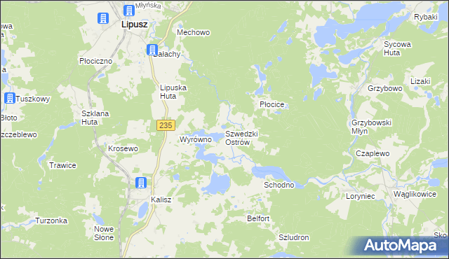 mapa Szwedzki Ostrów, Szwedzki Ostrów na mapie Targeo