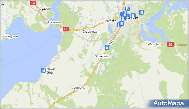 mapa Szwejkówko, Szwejkówko na mapie Targeo