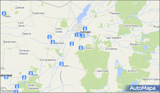 mapa Szymonki, Szymonki na mapie Targeo