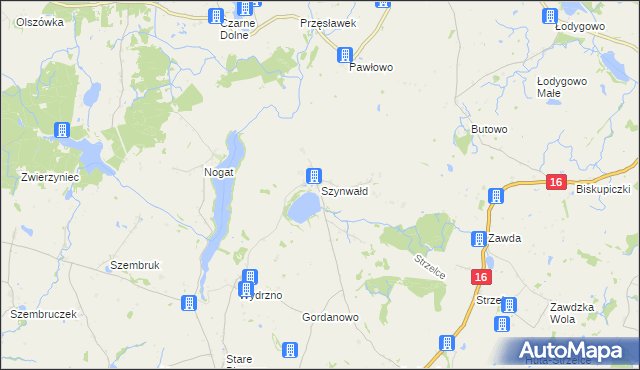 mapa Szynwałd gmina Łasin, Szynwałd gmina Łasin na mapie Targeo
