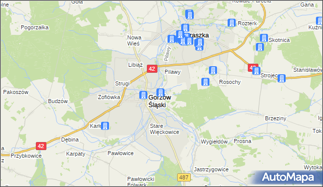 mapa Szyszków gmina Praszka, Szyszków gmina Praszka na mapie Targeo