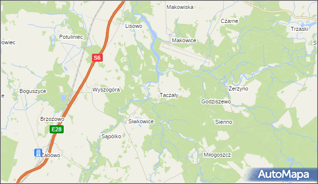 mapa Taczały, Taczały na mapie Targeo