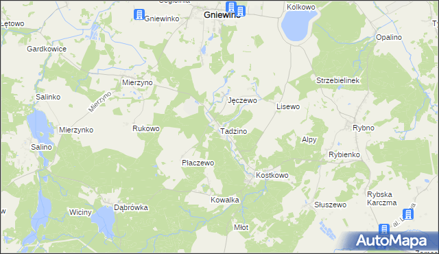 mapa Tadzino, Tadzino na mapie Targeo