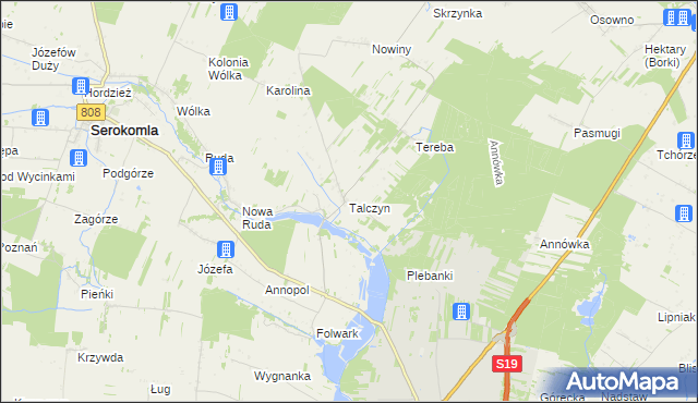 mapa Talczyn, Talczyn na mapie Targeo